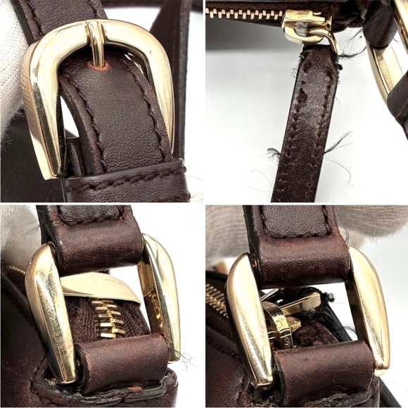 Gucci Dark Brown Embossed Shoulder Bag - Picture 10 of 11